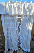 Classic Traditions JCPenney White Embroidered Curtain Set 2 Panels & Valance