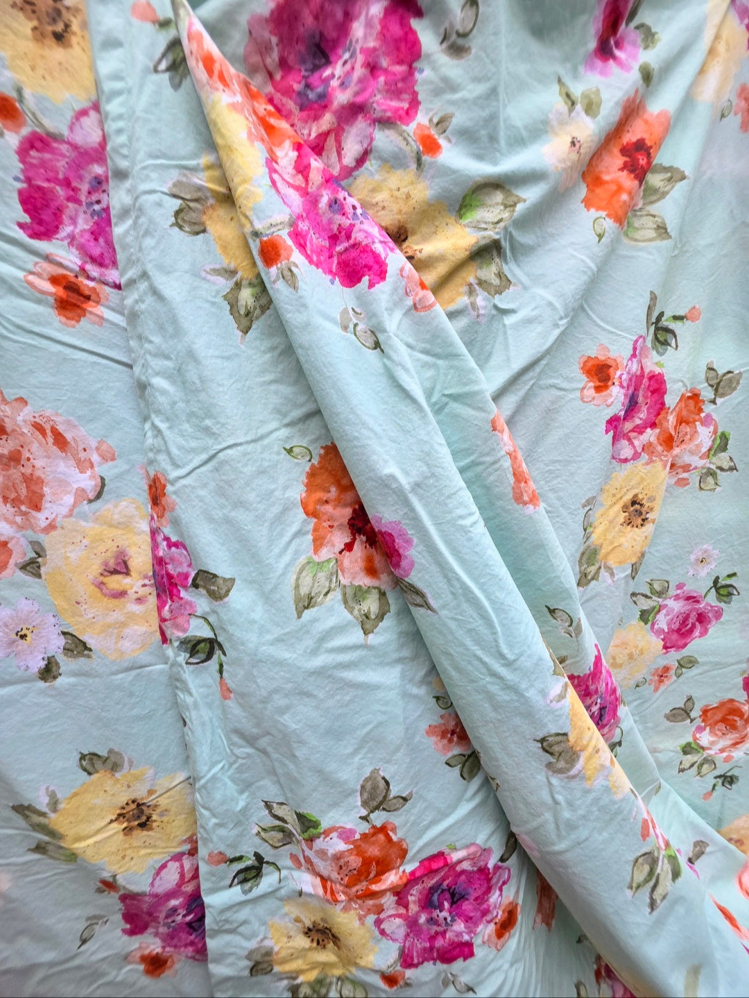 PBteen Junk Gypsy Country Bloom Duvet Cover Full Queen 90x88 Button Close