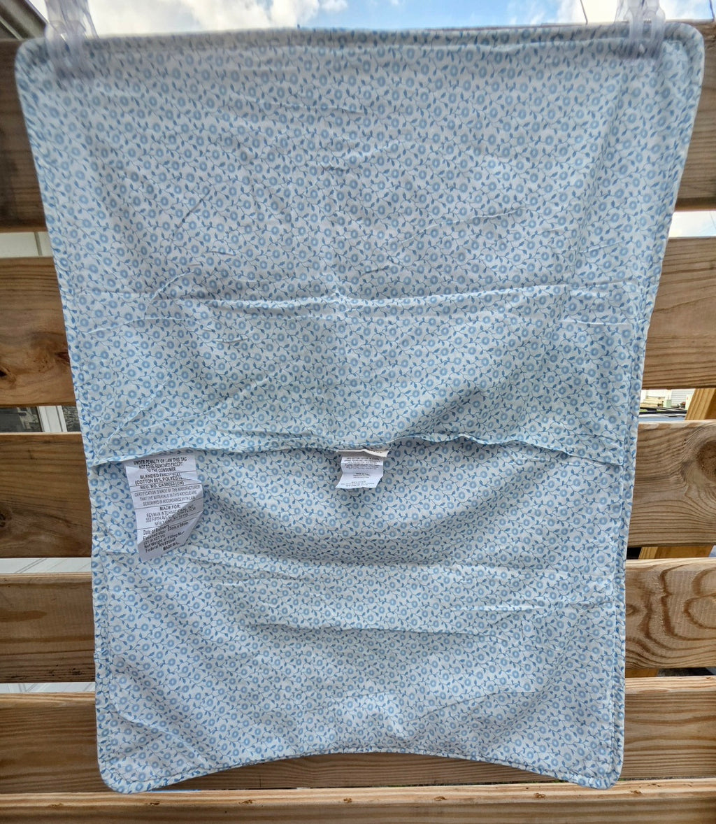 Laura Ashley Kenna Pillow Sham 21x27 Cotton Floral Patchwork Shabby Chic Blue White
