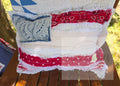 Vintage Lace Americana Pillow | Handmade Patriotic Accent Pillow
C