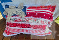Vintage Lace Americana Pillow | Handmade Patriotic Accent Pillow D