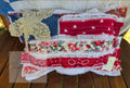 Vintage Lace Americana Pillow | Handmade Patriotic Accent Pillow F